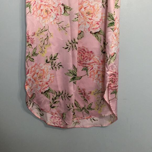 NWT Cabernet Sleep Sense satin floral long sleeve midi night gown sz S - Picture 3 of 7